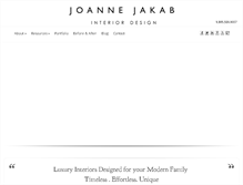 Tablet Screenshot of joannejakab.com